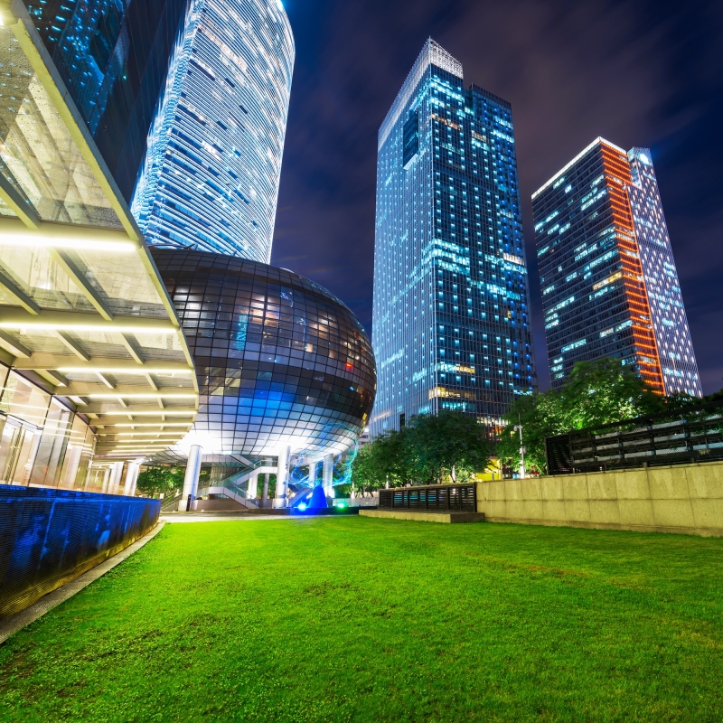 The modern city landscape in guangzhou